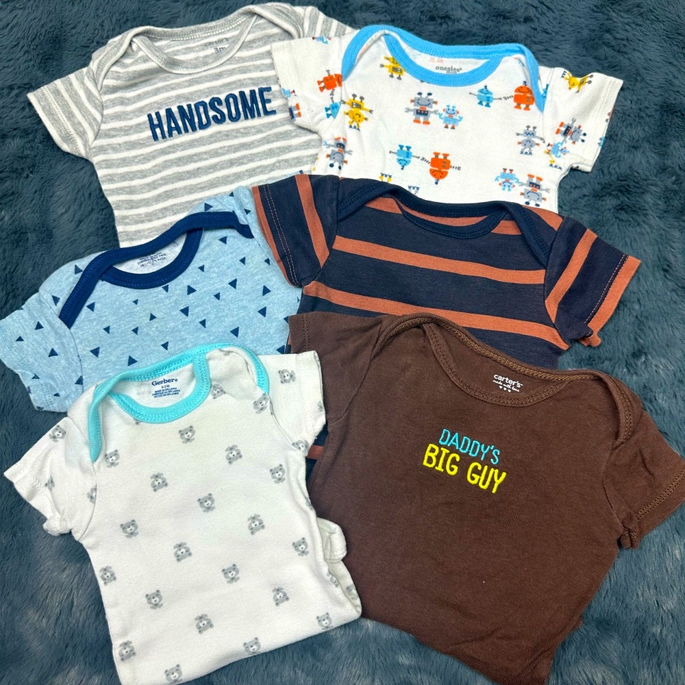 Baby Boy Onesies Set - Multicolor